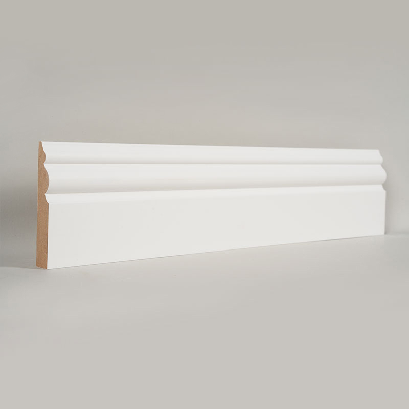 ไม้บัว MDF (สีรองพื้นและสีขาวมุก)3/5' x 3 7/16'