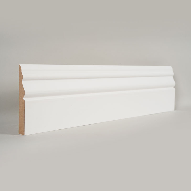 ไม้บัว MDF (สีรองพื้นและสีขาวมุก)3/5' x 3 7/8'