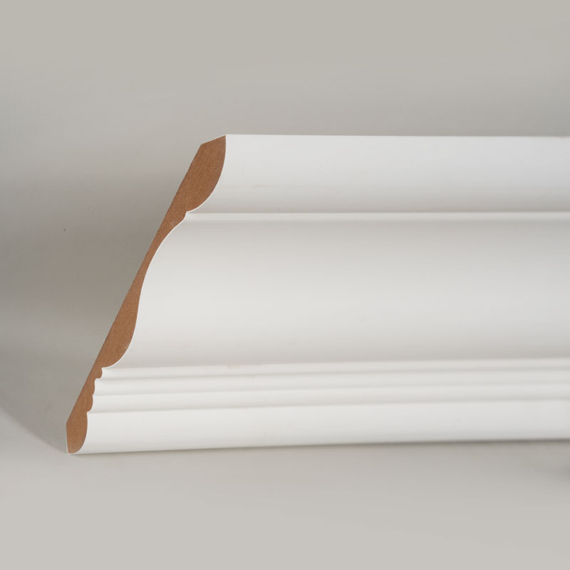 ไม้มงกุฎ MDF (สีรองพื้น & สีขาวมุก) 3/5' x 6'