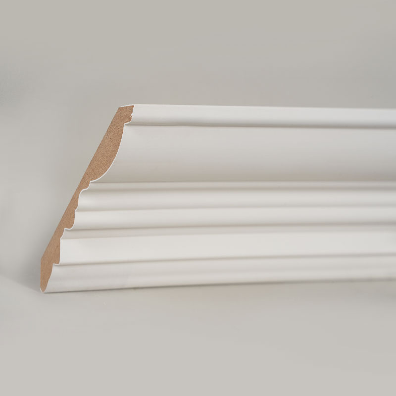 คิ้วบัว MDF (สีรองพื้นและสีขาวมุก) 3/5' x 4 1/2'