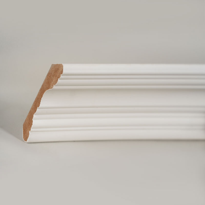 ไม้มงกุฎ MDF (สีรองพื้นและสีขาวมุก) 3/5' x 3 4/9'