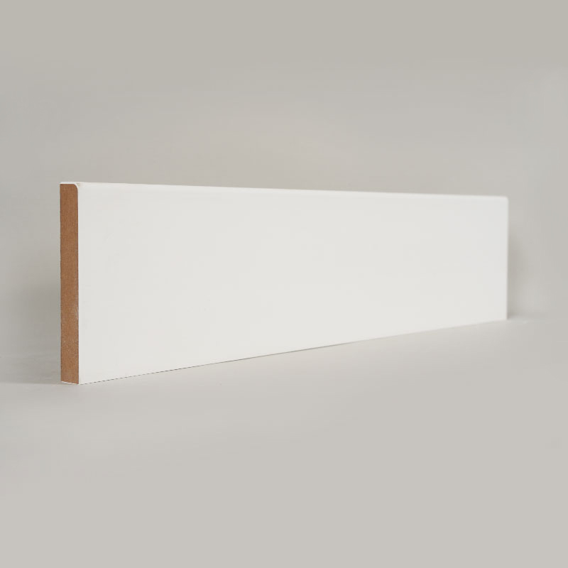 ไม้บัว MDF (สีรองพื้นและสีขาวมุก)1/2' x 3 1/2'