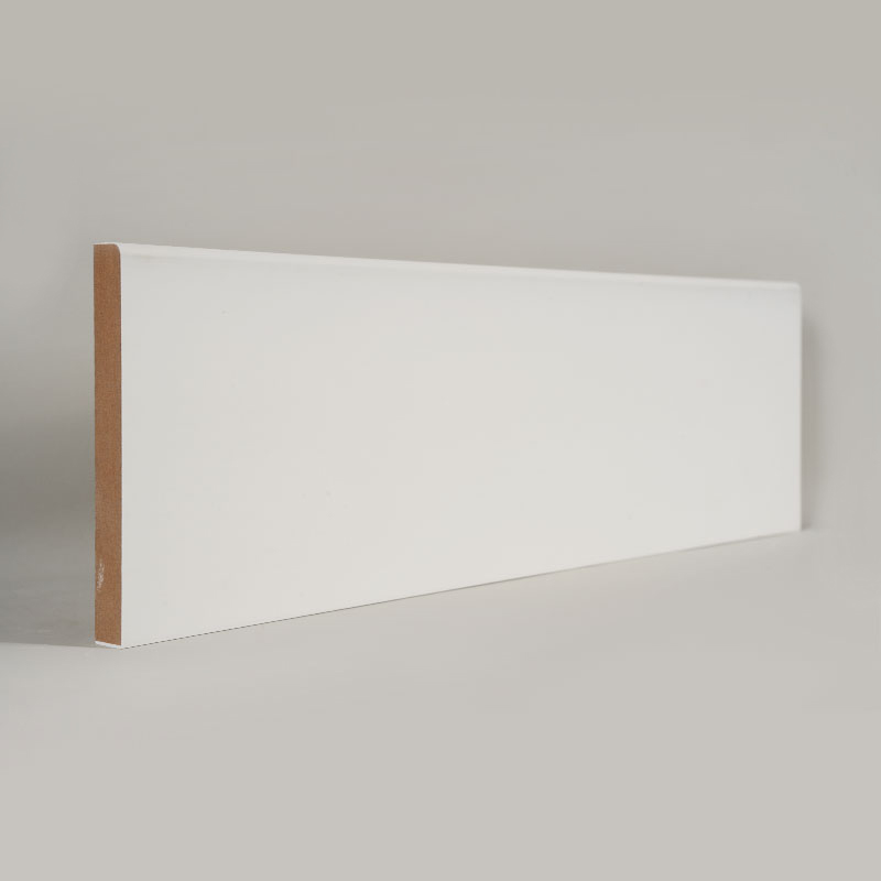 ไม้บัว MDF (สีรองพื้นและสีขาวมุก) 1/2' x 4 1/2'