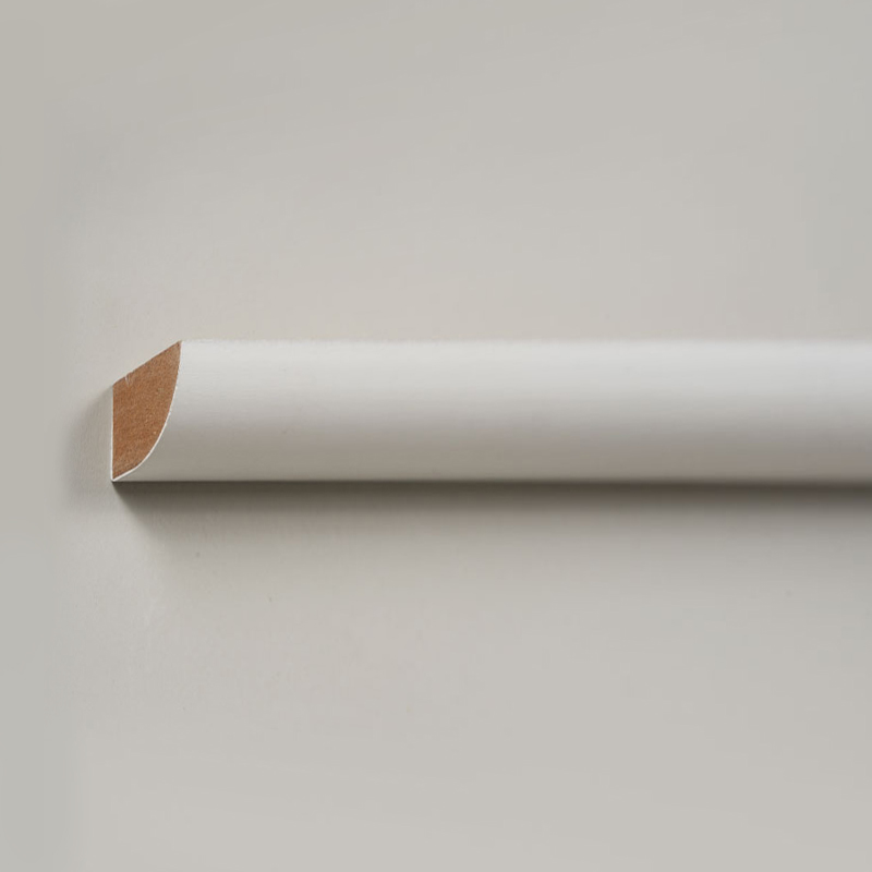 ไม้ MDF แบบกลมควอเตอร์ (สีรองพื้นและสีขาวมุก) 1/2' x 3/4'