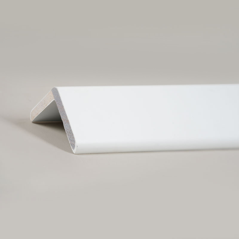 แถบเปลี่ยนฉากไม้เนื้อแข็ง (90°) (สีรองพื้นสีรองพื้น+) - สีขาว 1 1/2' x 1 1/2'